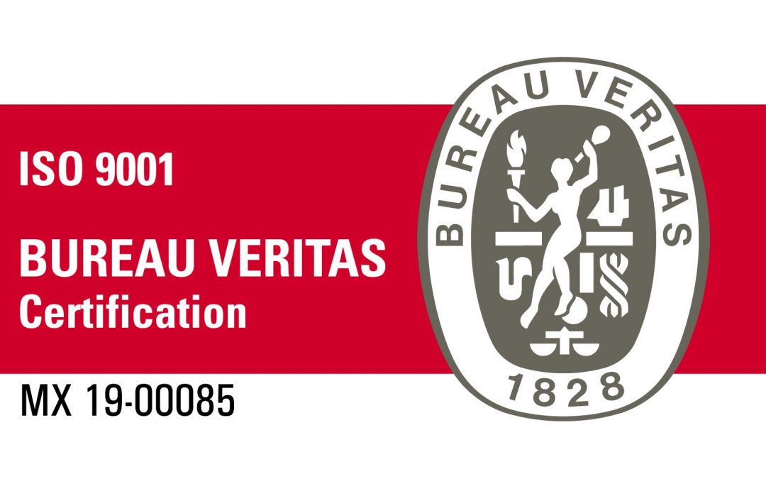 Certificación ISO 9001:2015 por Bureau Veritas